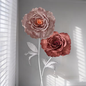 Fleurs de pivoines artificielles faites à la main Fournitures de décoration de mariage Derniers modèles de fleurs artificielles soigneusement sélectionnées - Product Image 4