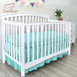 Reversible Baby Crib Skirt Standard Crib Nursery <strong>Bedding</strong> Crib Skirt <strong>Toddler</strong> <strong>Bed</strong> Skirt Organic Cotton Nursery <strong>Bedding</strong> for Baby - Product Image 4