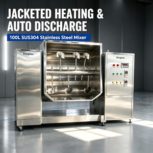 Macchina Miscelatrice Automatica per Vernici a Nastro da 500L in SUS304 con Riscaldamento Elettrico a Doppio Rivestimento e Funzione Anti-Grumolamento per Polveri - Product Image 4
