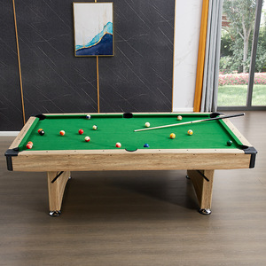 Nouvelle <span class=keywords><strong>table</strong></span> de <span class=keywords><strong>billard</strong></span> pliable 2-en-1 multifonctionnelle de 7 pieds pour adultes, jeu de snooker d'intérieur pour la maison - Product Image 4