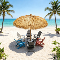 Parasol de jardin en PEHD synthétique pour extérieur, grand parasol de plage, décoration de jardin, parasol de patio en paille