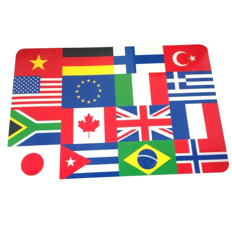 Mecobsi — drapeau National en plastique PP imprimé, tapis de Table de Restaurant écologique, napperon pour assiettes à manger