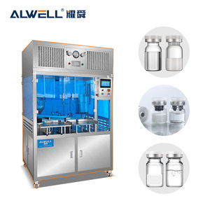Machine de remplissage et de bouchage automatique ALWELL électrique/pneumatique haute capacité 3000 pièces/heure pour flacons de gels/poudres/pâtes - Product Image 1