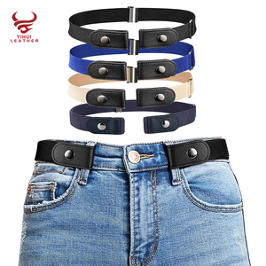 Cinturones de cintura de fuerza elástica invisibles sin problemas para niñas, cinturones de pantalones sin hebilla para mujeres y hombres, venta al por mayor - Product Image 1