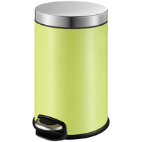 Cubo de basura redondo de acero inoxidable de 20 litros/5,3 galones de alta calidad, tapa abierta, cierre suave con cubos de basura con Pedal de presión