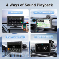 Portable 9 ''sans fil Carplay Android Auto stéréo universel tableau de bord multimédia voiture Mp3 Radio avec caméra Gps intégrée