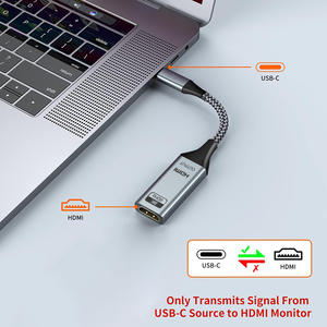 Hdr 8K Type C สำหรับอะแดปเตอร์ <span class=keywords><strong>HDMI</strong></span> รองรับสายเคเบิลความละเอียดสูงพิเศษชนิด C <span class=keywords><strong>เป็น</strong></span> <span class=keywords><strong>HDMI</strong></span> สำหรับ HDTV - Product Image 2