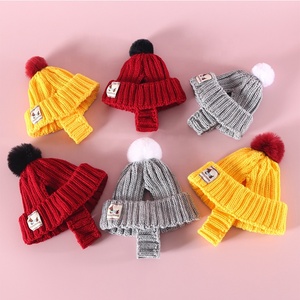 <span class=keywords><strong>Pet</strong></span> Roupas Cão Gato Malha Chapéu Festival <span class=keywords><strong>Pet</strong></span> Traje, Natal Cão Gato Santa Chapéu de malha com Pom Pom, Bonito Animal Photo Prop - Product Image 2