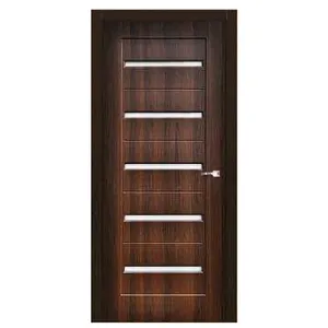 Factory Price House Interior Door Half Glass Interior Wood Doors Teak Wood Glass Door Design