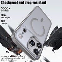Coques de téléphone portable antichoc magnétiques mates à protection intégrale 360° avec protection d'objectif et compatibilité charge sans fil pour iPhone 18 17 16 Pro