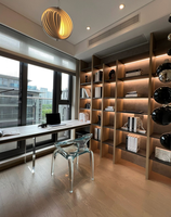 Bibliothèque Moderne Personnalisée Écologique en Bois Durable avec Bureau Intégré – Design Gain de Place pour Chambre et Salon