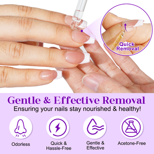 <span class=keywords><strong>ALIVER</strong></span> 30ml sérum pour l'élimination plus rapide des adhésifs pour ongles Logo personnalisé doux sans odeur dissolvant de colle pour ongles à pression instantanée - Product Image 3