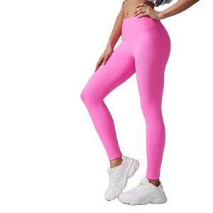 Nouveaux Leggings de Yoga pour Femme, Effet Seconde Peau, Taille Haute, Longueur Intégrale, Infroissables, Effet Push-Up, Sans Coutures, en Spandex/Nylon, pour la Course - Product Image 1