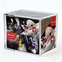 Boîte en acrylique pour cartes Pokémon Mini Tin Display avec couvercle magnétique, 8/10 boîtes en acrylique pour cartes à collectionner résistantes aux UV