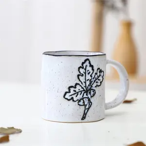 Taza <span class=keywords><strong>de</strong></span> cerámica con diseño personalizado, taza <span class=keywords><strong>de</strong></span> porcelana blanca con asa, para té, <span class=keywords><strong>leche</strong></span>, latte, café expreso - Product Image 1