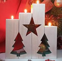 Bougeoir de Noël en bois Bougeoir de Noël en bois
