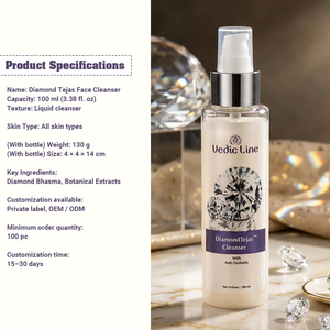 Nettoyant visage Diamond Tejas, nettoyage en profondeur, éclaircissant, pour une peau éclatante, hydratant, doux, pour un usage quotidien - Product Image 2