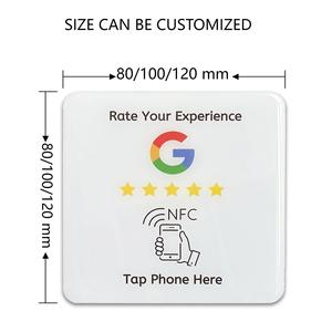 <span class=keywords><strong>Google</strong></span> Review PVC personnalisé <span class=keywords><strong>Google</strong></span> Code QR de support de table NFC pour menu de restaurant Instagram Facebook Whatsapp Linkedin - Product Image 4