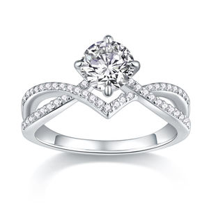 Bague en argent plaqué de qualité supérieure avec perle, design luxueux, certifiée IGI, pour femme, usage quotidien, bureau, bijoux de mariée - Product Image 3