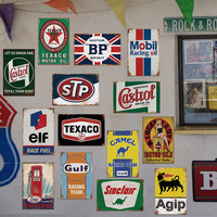 Enseignes personnalisées en étain pour garage Plaques métalliques rétro vintage pour voiture Plaque publicitaire pour moto Affiche d'artisanat pour la vente en gros