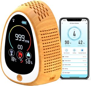 מחיר המפעל 5 ב 1 wifi טוויה גז גלאי פחמן חד חמצני גלאי אזעקת עשן - Product Image 1