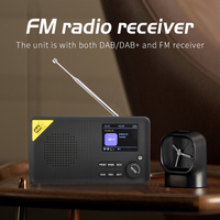 Radio DAB/DAB+ avec sélection de neuf langues, 2000 mAh, AUX, écran LCD de 2,4 pouces, haut-parleur intégré, Bluetooth sans fil