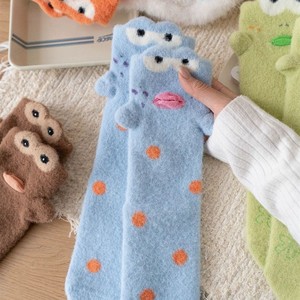 Calcetines de punto gruesos y cálidos para otoño/invierno, con diseño 3D de dibujos animados divertidos (Bikini Castle, <span class=keywords><strong>Ugly</strong></span> Fish), bonitos, suaves y absorbentes, para uso diario. - Product Image 5