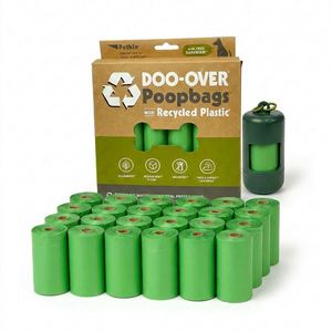 Sacs à déjections canines en plastique HDPE extra épais, résistants aux fuites, à forte tension, faciles à déchirer, non parfumés, très résistants - Product Image 1