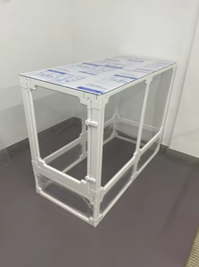 Trong suốt Acrylic rắn thân thiện với môi con chó Thùng playpen nặng nhựa con chó con hàng rào bánh xe dễ dàng lắp ráp thỏ mèo giường - Product Image 6