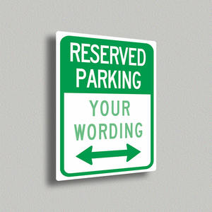 Panneau de stationnement réservé personnalisé en aluminium avec flèche verte/blanche, panneau extérieur durable pour parking <span class=keywords><strong>privé</strong></span>, hôtel et bureau - Product Image 4