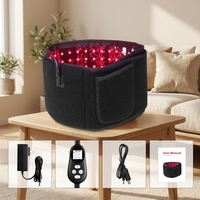 Ceinture de luminothérapie rouge UL CE ROHS avec vibration à 3 niveaux, enveloppement infrarouge NIR 660nm 850nm pour le soulagement des douleurs dorsales, OEM
