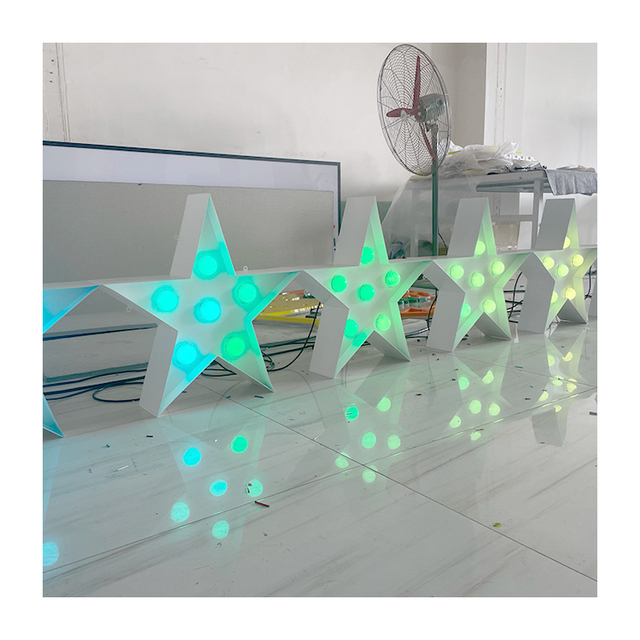 Custom Large Super Letters with RGB LED Programs for Party 3ft 4ft 5ft Water Resistant Eco-Friendly Marquee Letter Lighting