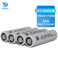 بطارية CALH عالية معدل التفريغ P28A 3.6 فولت 2800 مللي أمبير 25 أمبير من Molicel 18650، خلية ليثيوم أيون، بطاريات ليثيوم أيون INR-18650-P28A