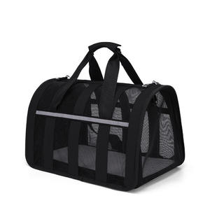 Customized Four Sides PC Mesh Window with Side Pocket for Pad Breathable Portable <b>Pet</b> <b>Carrier</b> <b>Pet</b> Travel <b>Carrier</b> Bag - Product Image 2