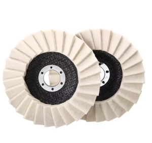 5 Pack 4 1/2 Polegada Durable <span class=keywords><strong>Angle</strong></span> <span class=keywords><strong>Grinder</strong></span> Anexo Médio Lã Flap Disc para Metal Polimento De Alumínio De Aço Inoxidável Polimento - Product Image 6