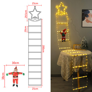 <span class=keywords><strong>Luces</strong></span> <span class=keywords><strong>de</strong></span> Escalera <span class=keywords><strong>Navideñas</strong></span> con Papá Noel Escalando, Estrella Colgante Decorativa <span class=keywords><strong>para</strong></span> Exteriores, Luz Decorativa <span class=keywords><strong>para</strong></span> Porche, Pared, Jardín - Product Image 2