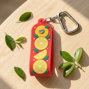 Porte-clés personnalisé en PVC souple en forme de longue bande, idéal comme cadeau promotionnel pour les événements d'entreprise - Product Image 4