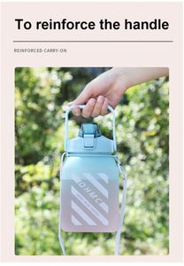 Wholesale Custom Logo Large Capacity 46oz <b>Macaron</b> Colored Plastic Water Bottle Wide Mouth Sport Water Bottle Gradual Plastic - Product Image 4