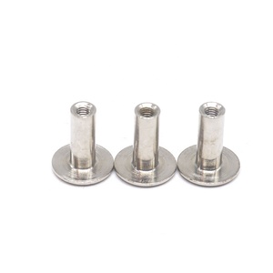 Tornillos Chicago de Latón Sólido, Niquelados, con Cabeza Redonda de Acero Inoxidable - Product Image 1