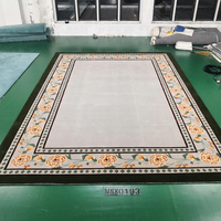 Tapis tufté à la main de qualité supérieure, style traditionnel, motif floral, à poils coupés, sur mesure, pour salon et projets hôteliers