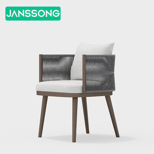 Table et chaise de salle à manger d'extérieur pour hôtel moderne Ensemble de salle à manger d'extérieur villa de luxe Chaise de salle à manger d'extérieur pour patio Ensemble de salle à manger d'extérieur pour hôtel - Product Image 6