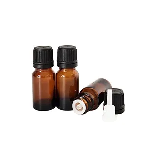 Botol Kaca Tetes 10Ml, Botol Minyak Esensial Kaca Amber