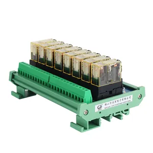 Module de relais Hequan à 8 canaux à groupe unique AC 220V avec socle large compatible NPN/PNP pour l'industrie