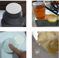 Revestimiento de tapa de botella de HDPE, papel de aluminio hecho por PE, sello de inducción, tapa de rosca, latas con forma de cilindro de plástico PET, tapón de embalaje de 40mm y 70mm
