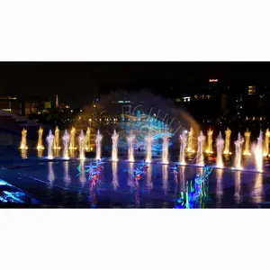 3d Hologram Outdoor Aangepaste Water Filmscherm Projectie Fontein Muzikale Dansende Water Lasershow