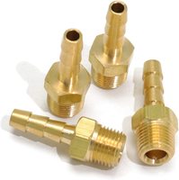 Raccords de tuyau en laiton 3/8" à 1/4" NPT, kit de raccordement de tuyau d'air à barbelures pour plomberie pneumatique