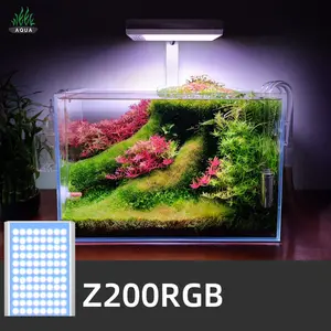 수족관 제품 공급 업체 WEEK AQUA Z200 RGB 70w 살아있는 식물 탱크용 풀 스펙트럼 수족관 조명