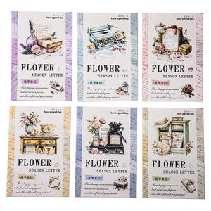 15 hojas por paquete de serie de letras florales, pegatinas decorativas de Paisaje Vivo, tema de flores para decoración del hogar - Product Image 5