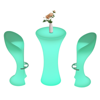 Tabourets lumineux LED pour jardin, cubes lumineux, meubles, sièges géants en forme de dés LED