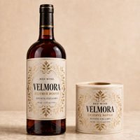 Étiquettes de vin personnalisées avec impression de marque, texture luxueuse, emballage privé, étiquettes de vin gaufrées imperméables pour bouteilles